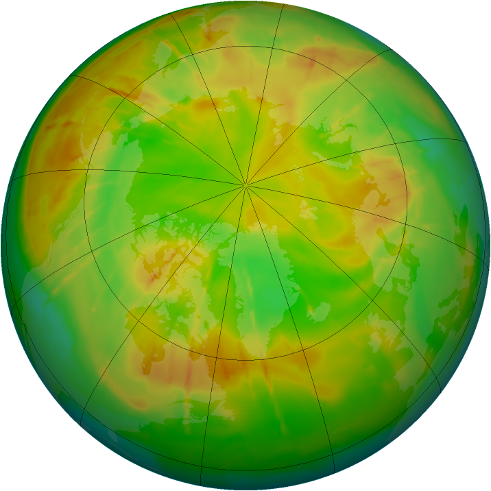 Arctic ozone map for 06 June 2010
